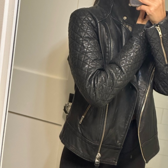 COPY - Mackage lambskin biker style jacket . - Picture 3 of 9